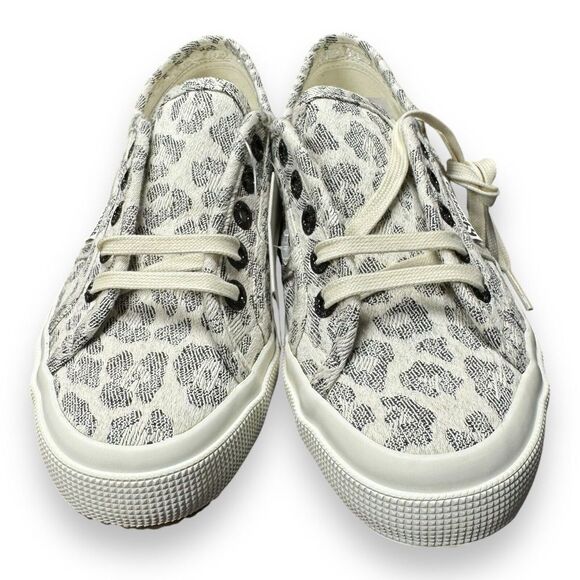 Superga 2750 Light Leopard Print Womens Canvas Trainers Sz 6 - Picture 3 of 9